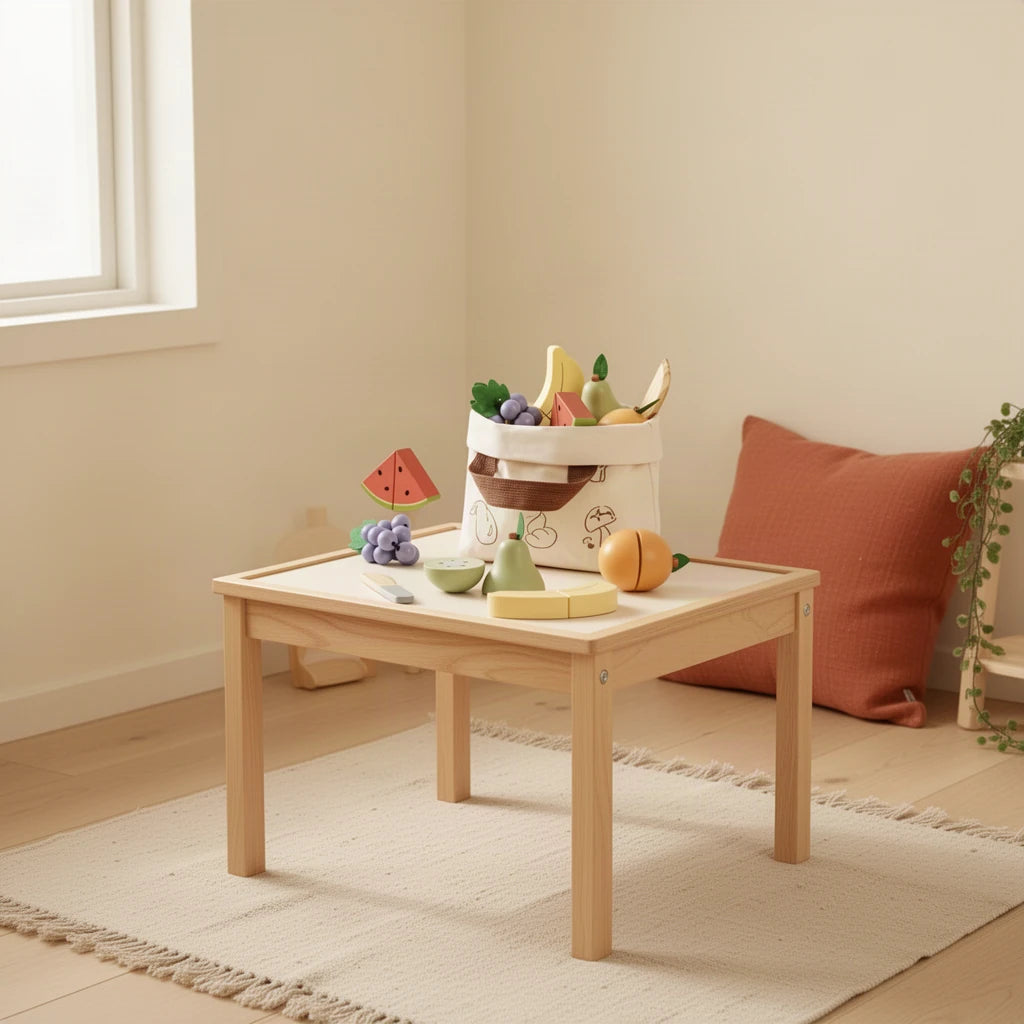 Fruits à Découper Montessori dans une chambre d’enfant Montessori