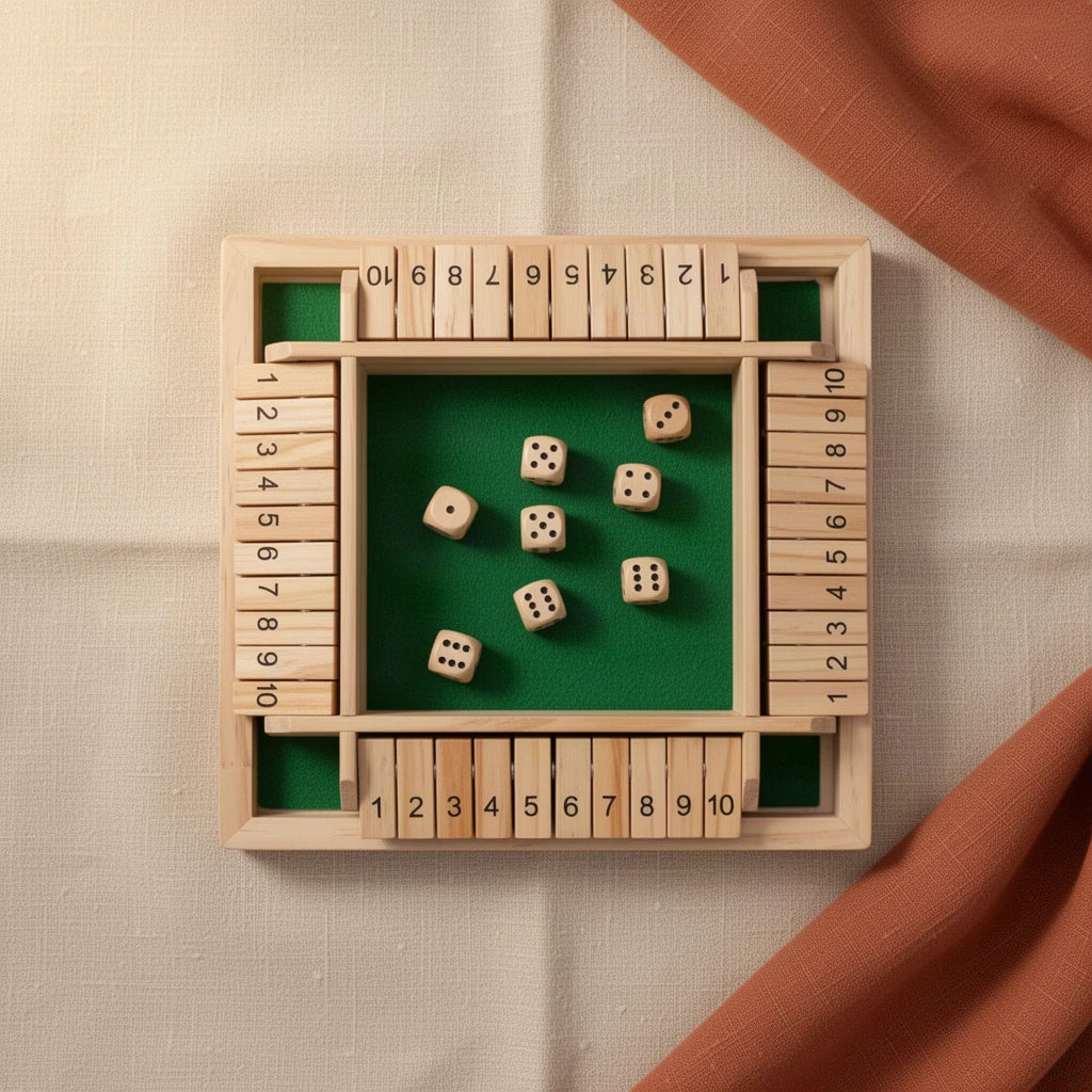 Jeu de chiffres Montessori dès 3 ans vu de dessus, posé sur du lin