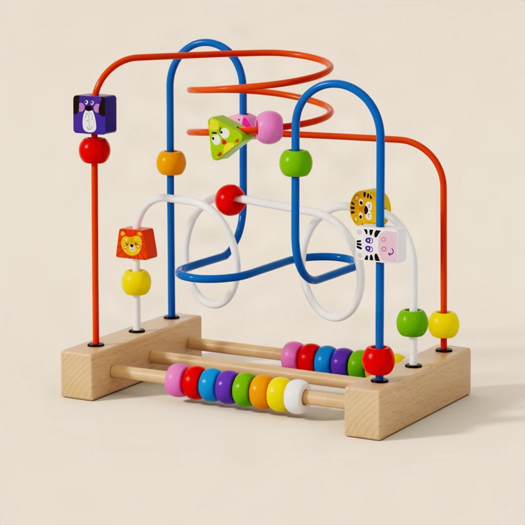 Labyrinthe Montessori en Bois sur fond clair