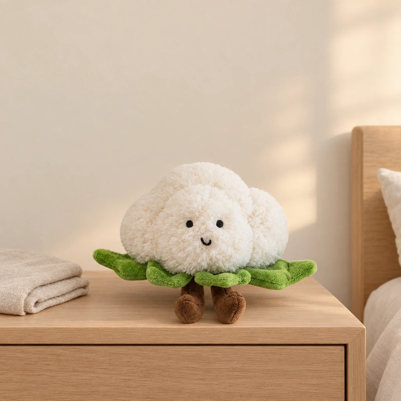 Peluche légume kawaii chou-fleur craquant