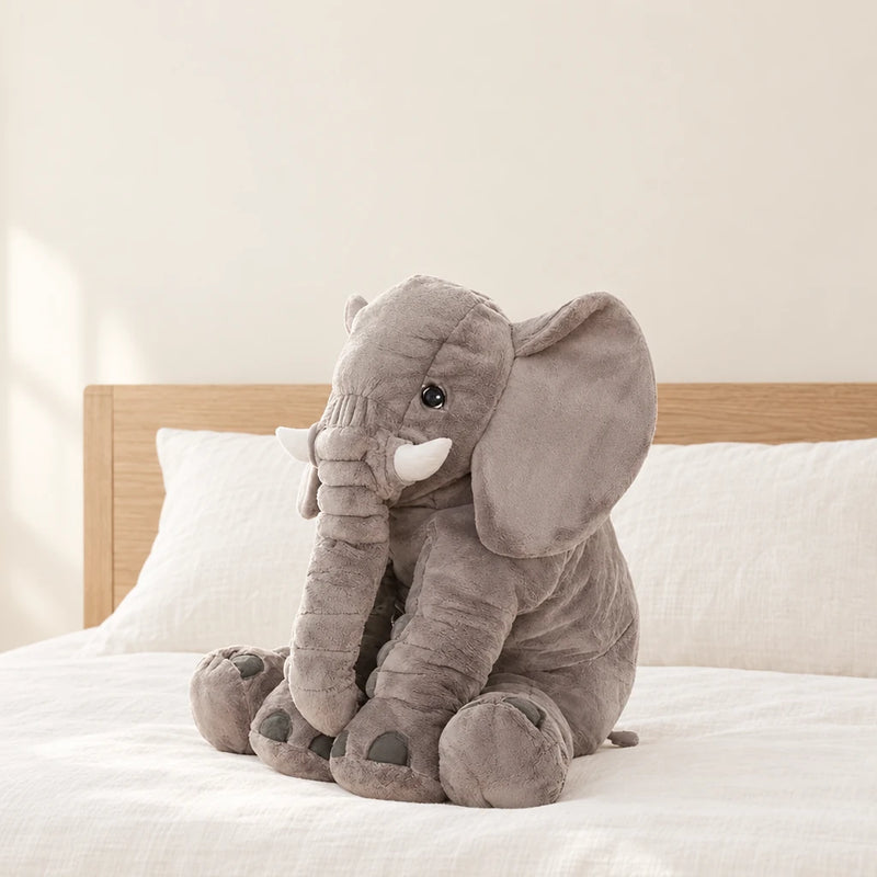 Peluche éléphant oreiller grise