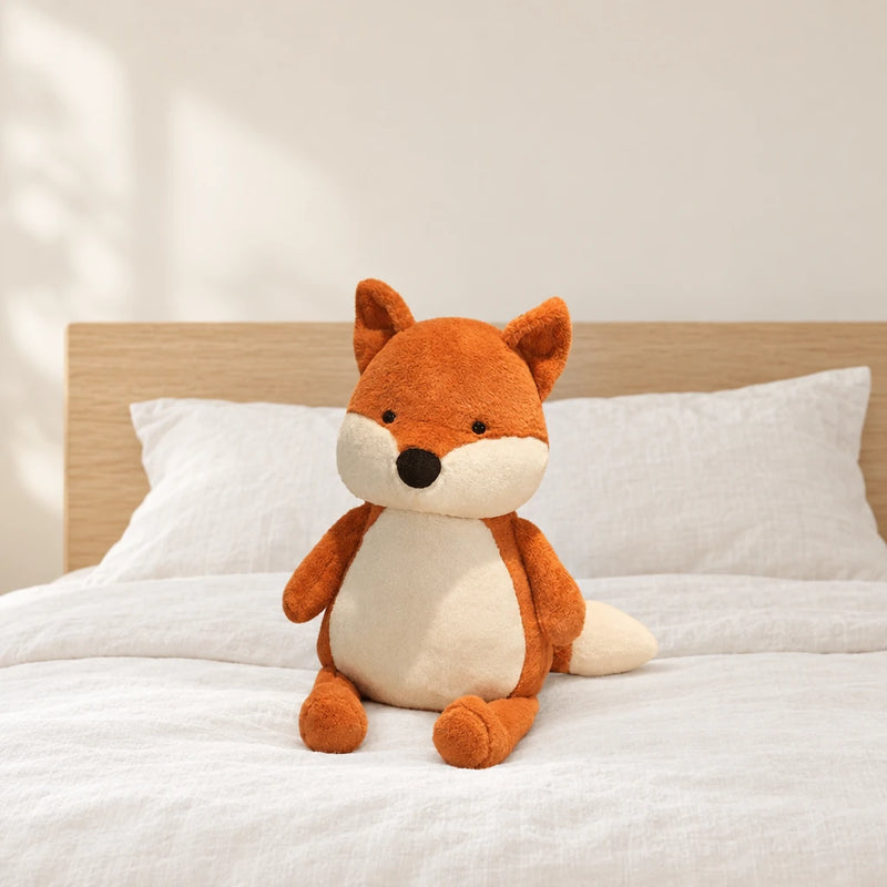 Peluche renard assis tout doux
