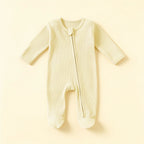 Combinaison Pur Coton Bébé - Jaune - Flat