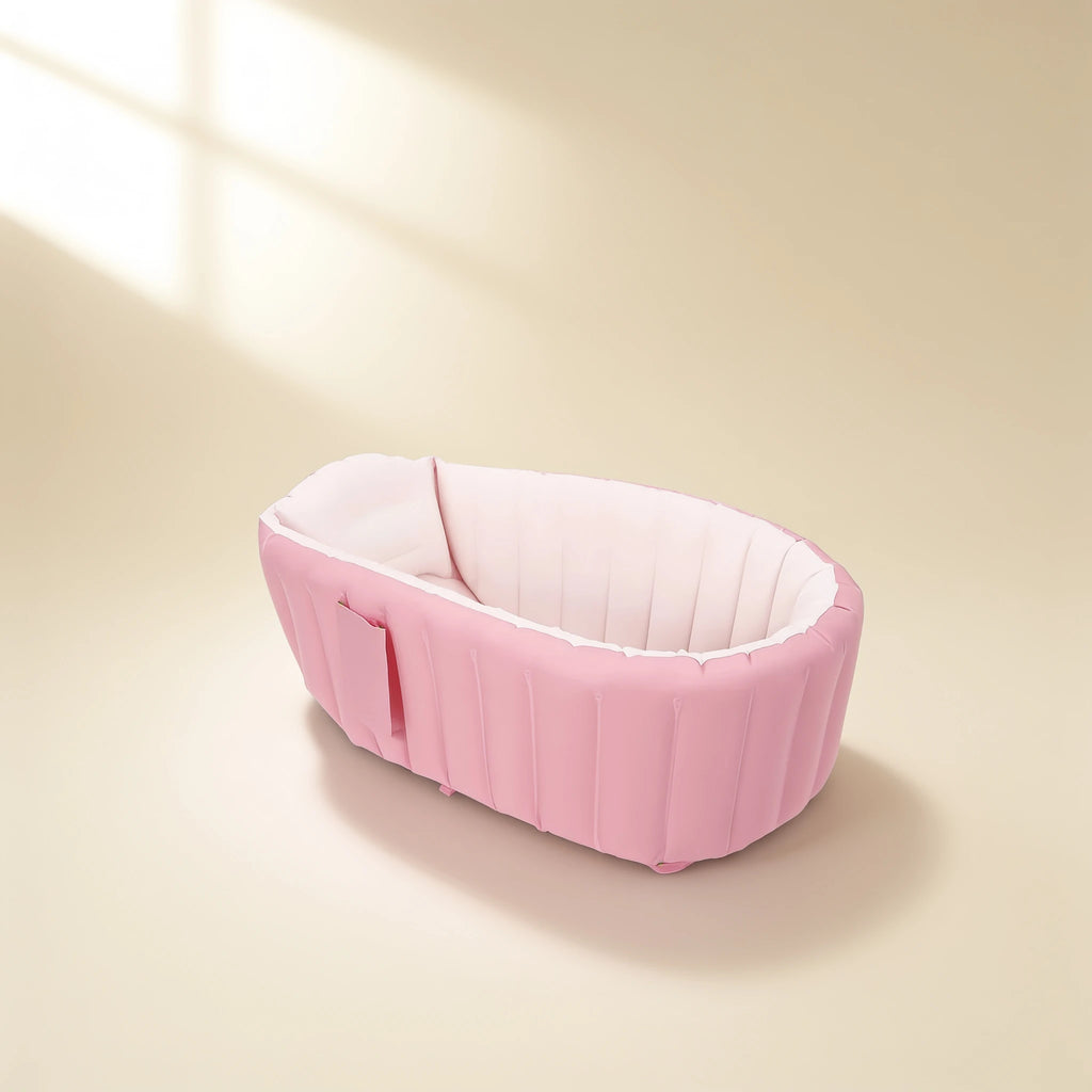 Baignoire bébé gonflable portable avec pompe – coloris Rose