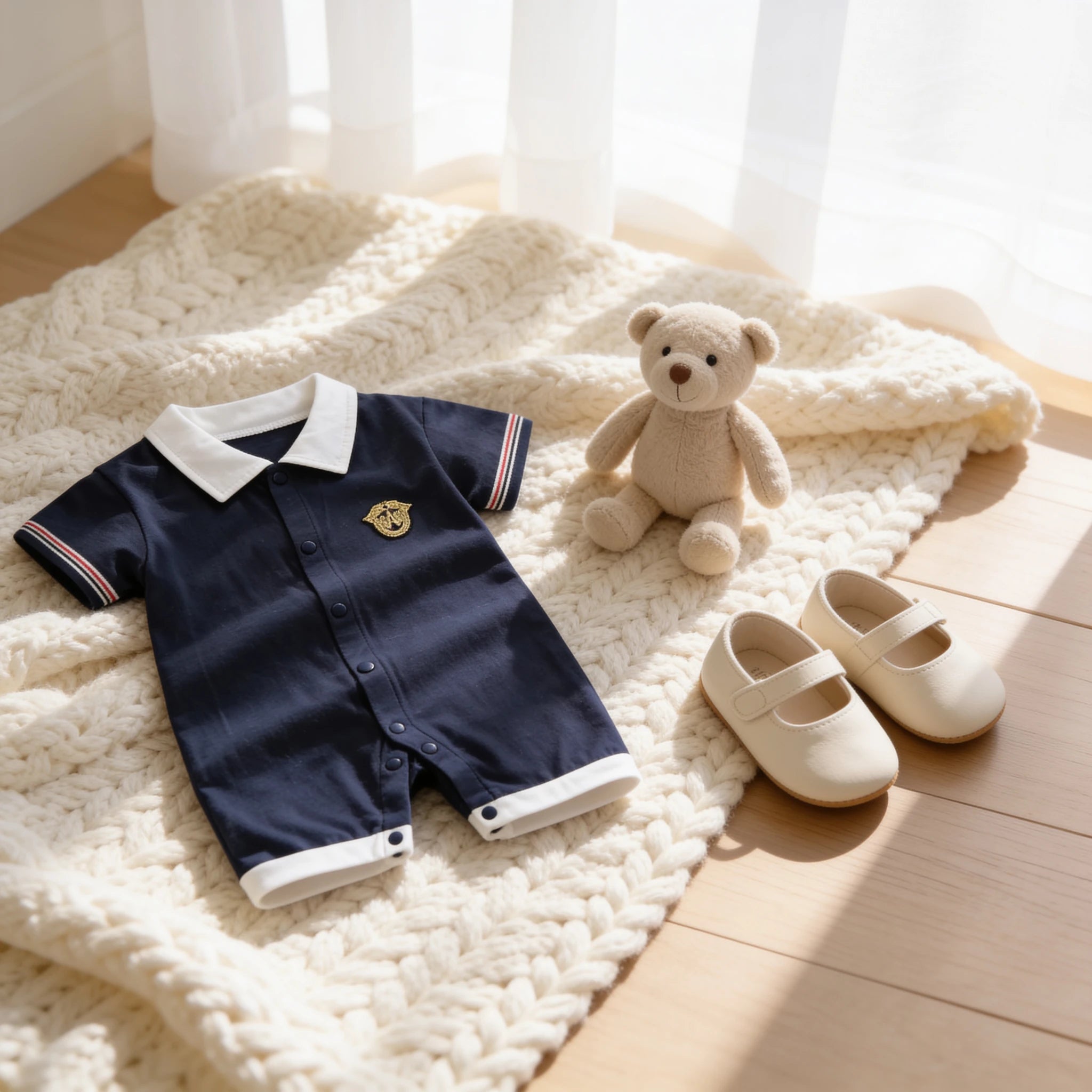 Combinaison Bebe Patron - Bleu Marine - Cocon