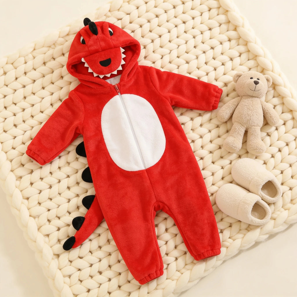 Combinaison Deguisement Bebe Dinosaure - Dinosaure Rouge - Cocon