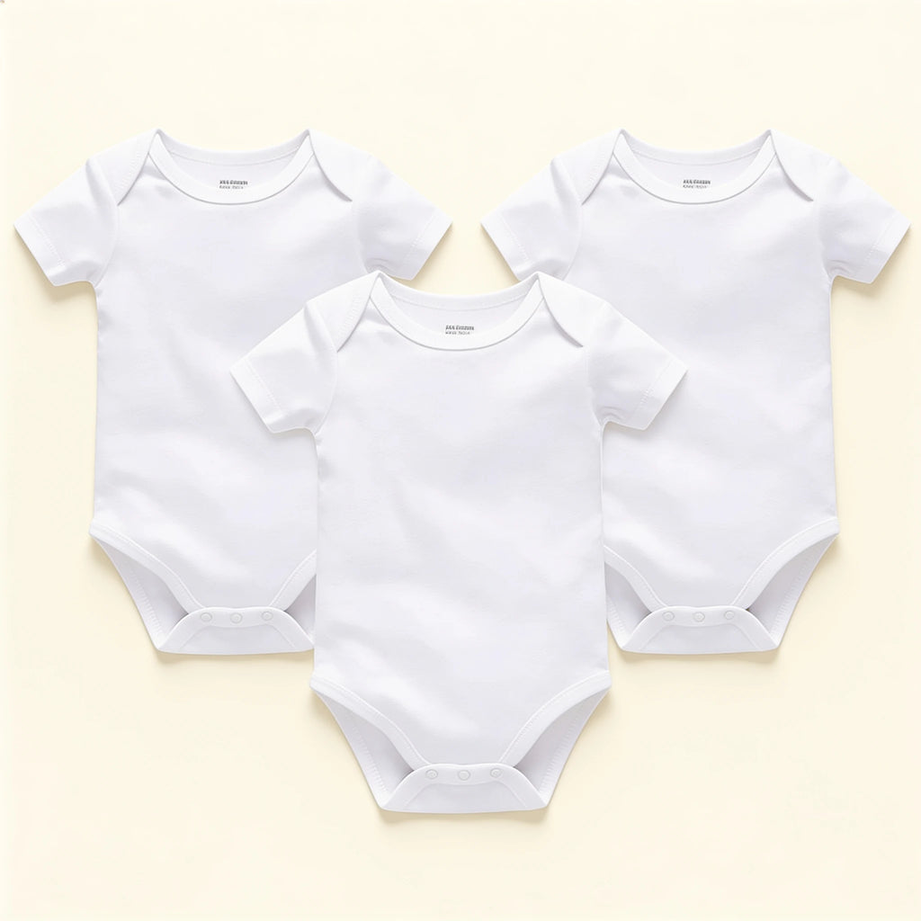 Combinaison Bebe Blanche x3 - x3 - Flat