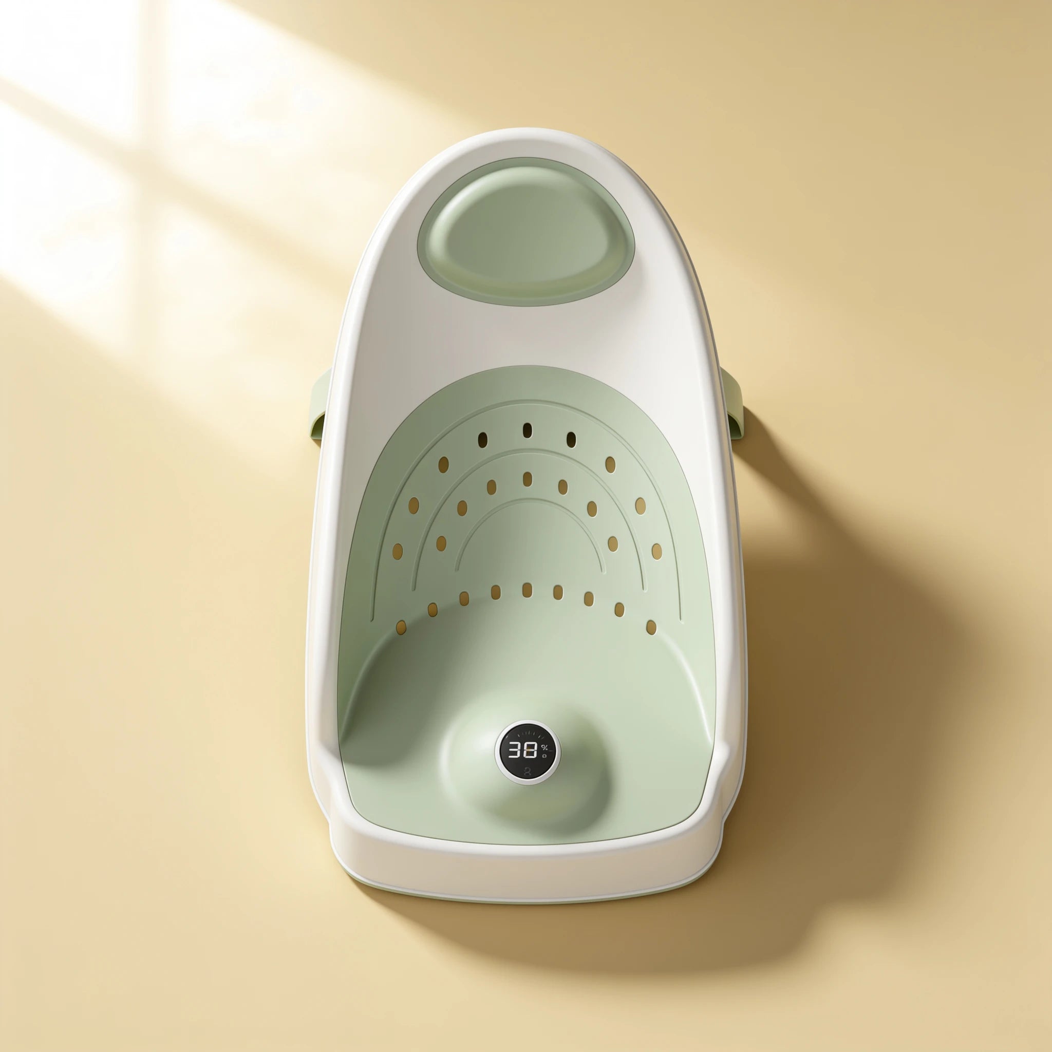 Transat de bain bébé avec thermomètre intégré – coloris Vert