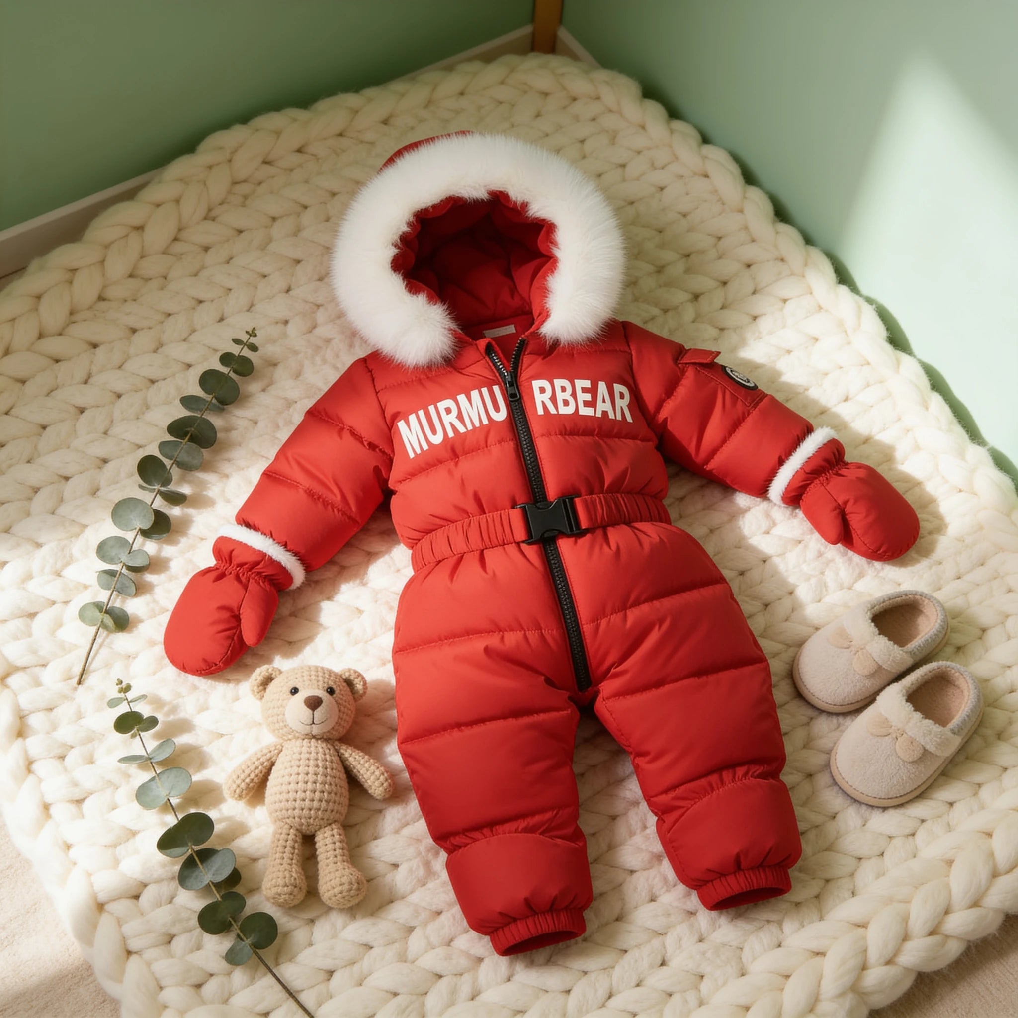 Combinaison Doudoune Bebe - Rouge - Cocon