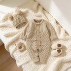 Combinaison En Tricot Bebe - Marron - Cocon