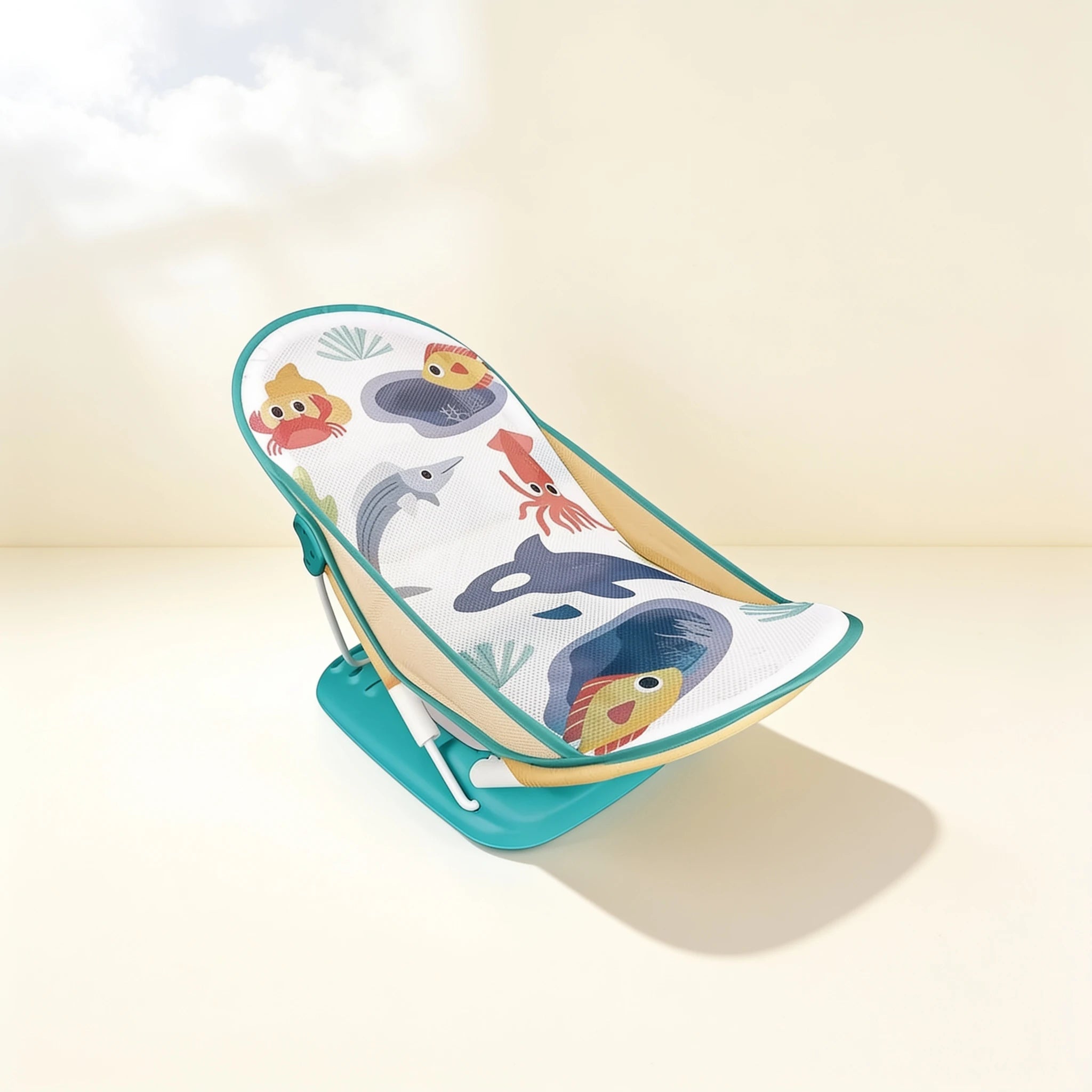 Transat de bain bébé poissons Nomade – coloris Turquoise