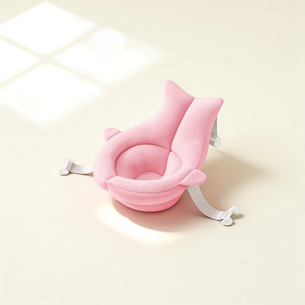Coussin de baignoire bébé ergonomique Galet – coloris Rose