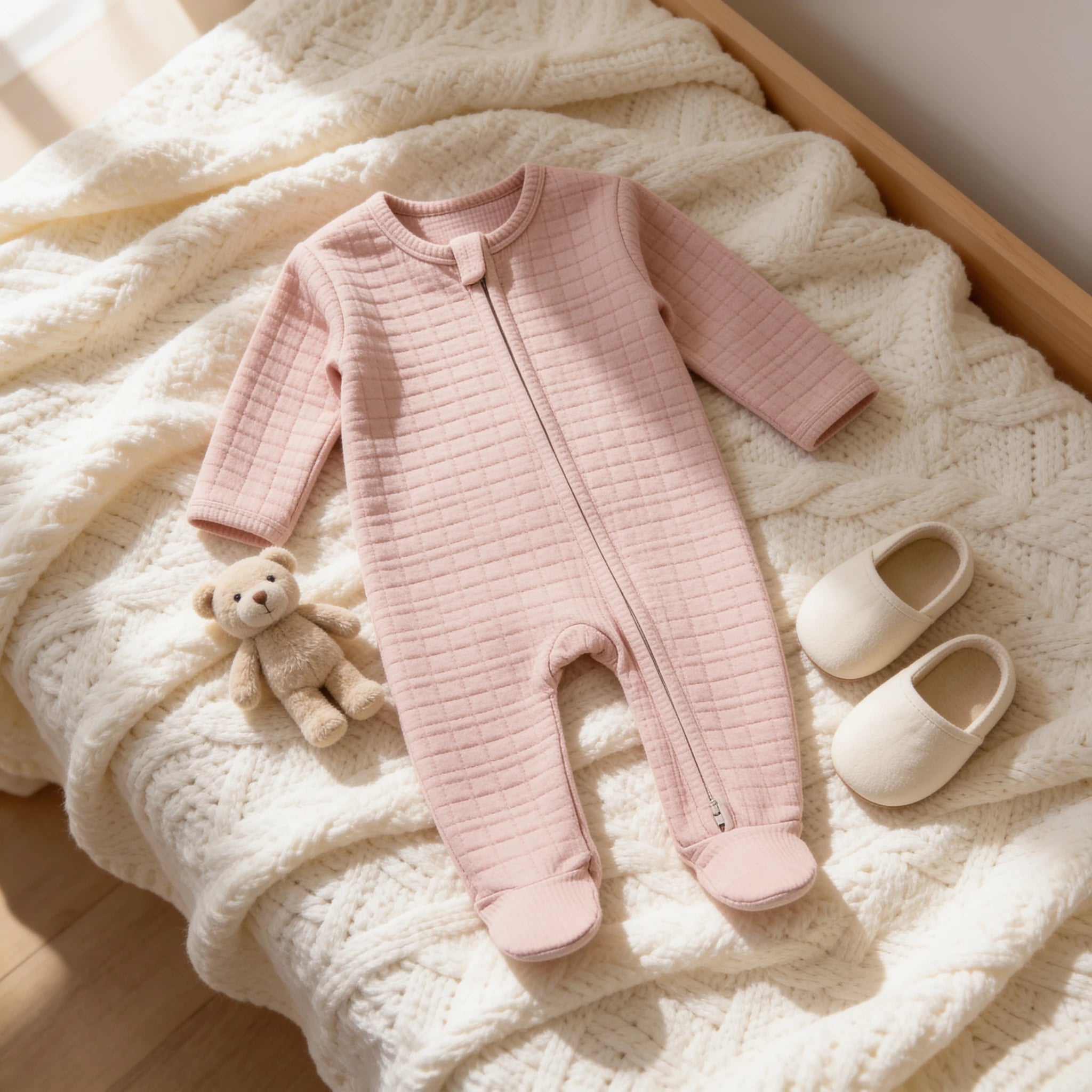 Combinaison Pur Coton Bébé - Rose - Cocon