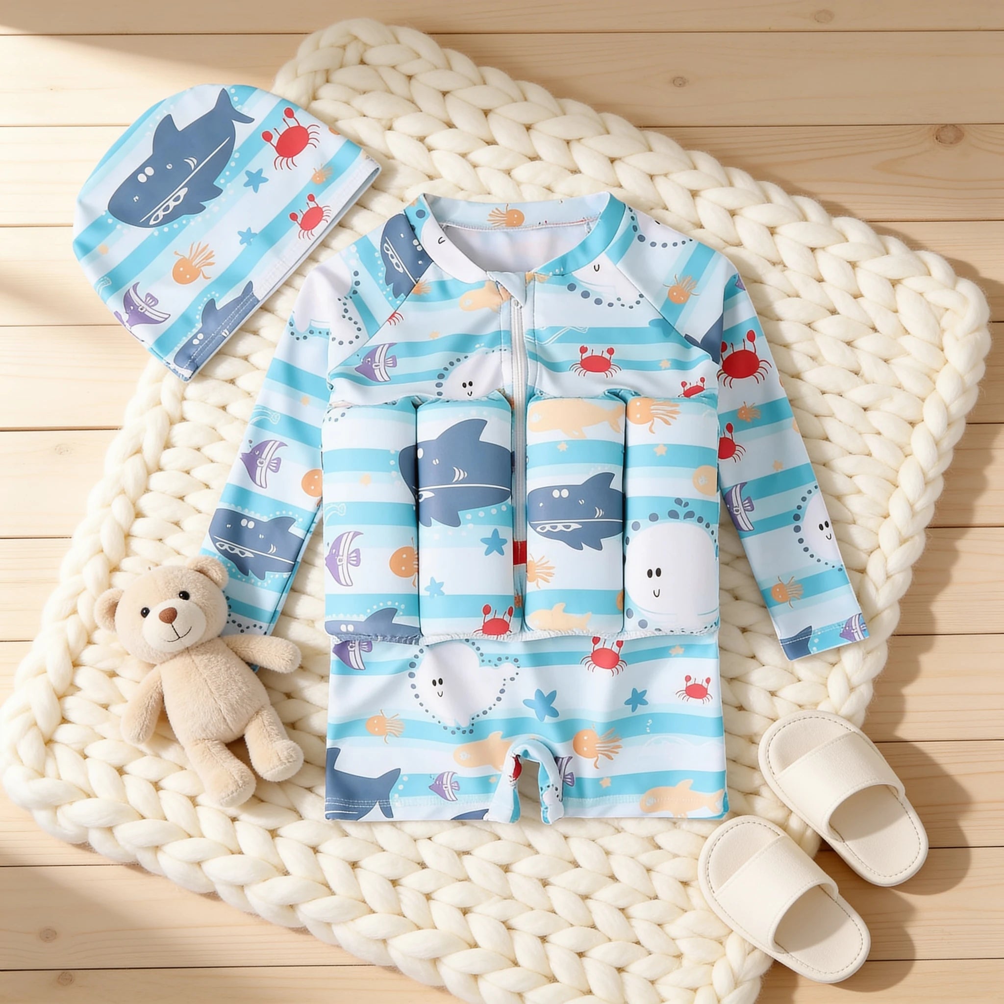 Combinaison Bebe Flottante Aqua - Requin - Cocon
