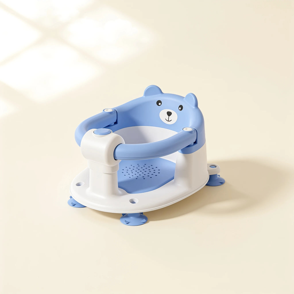 Transat de bain bébé enveloppant protection 360° – coloris Ourson bleu