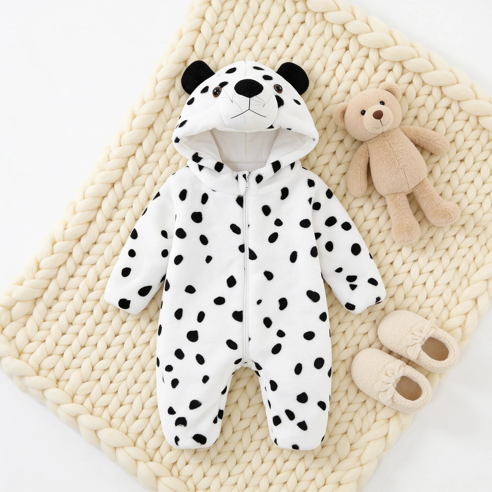 Combinaison Deguisement Bebe Felins - Panthère Des Neiges - Cocon