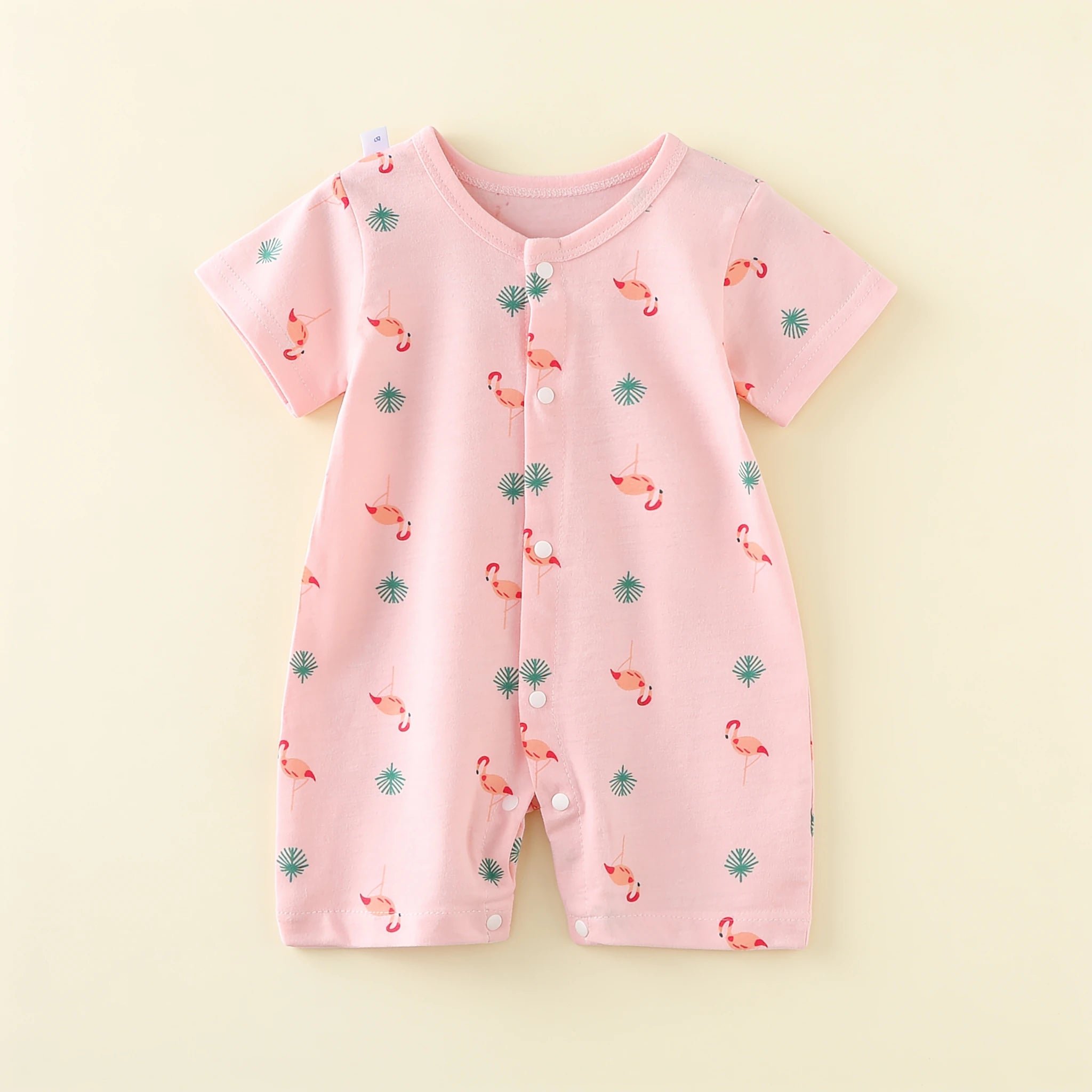 Combinaison Pyjama Bebe Oiseaux - Flamants Roses - Flat