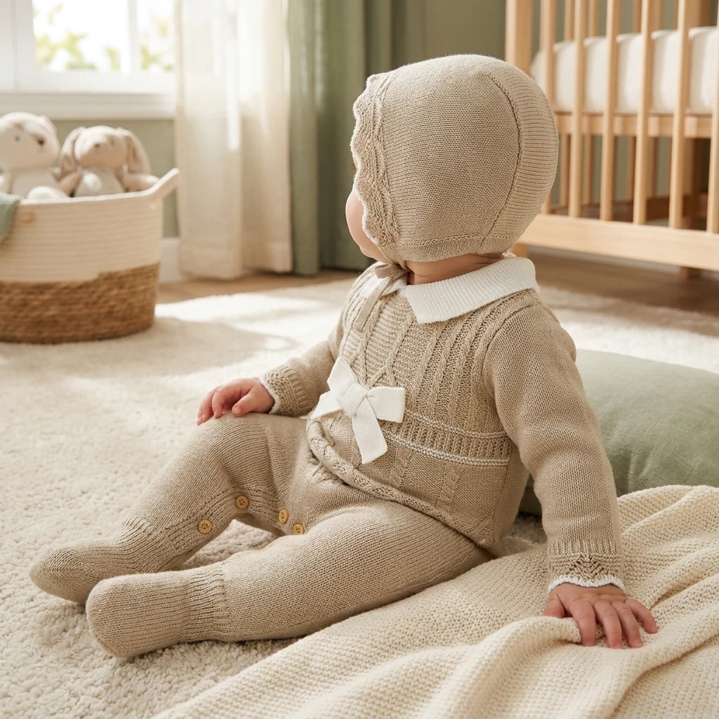 Combinaison Bébé Mignon - Beige - Porté