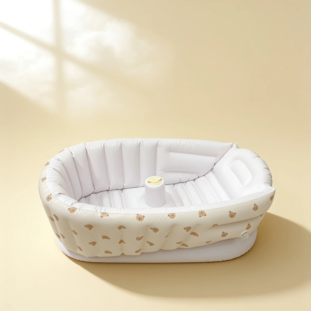 Baignoire bébé gonflable antidérapante Nounours – coloris Blanc Ours