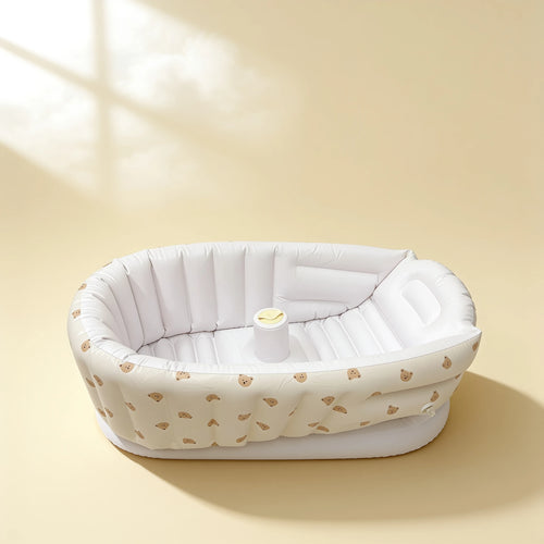 Baignoire bébé gonflable antidérapante Nounours – coloris Blanc Ours