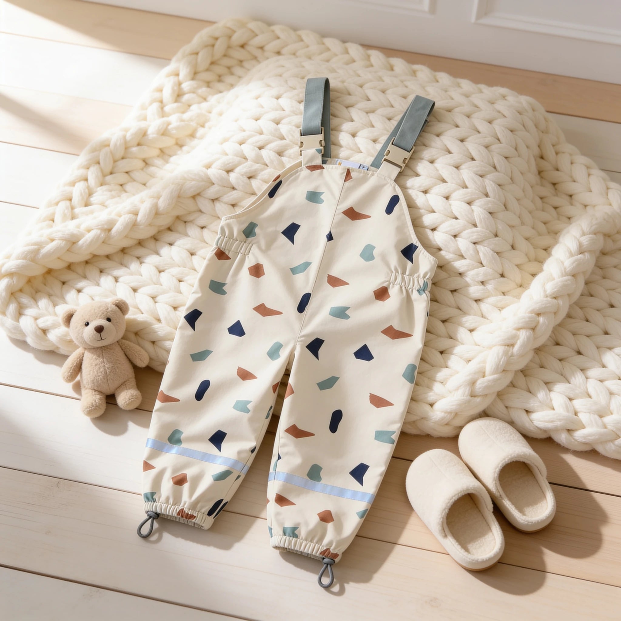 Combinaison Pluie Bebe Bretelles - Blanc - Cocon