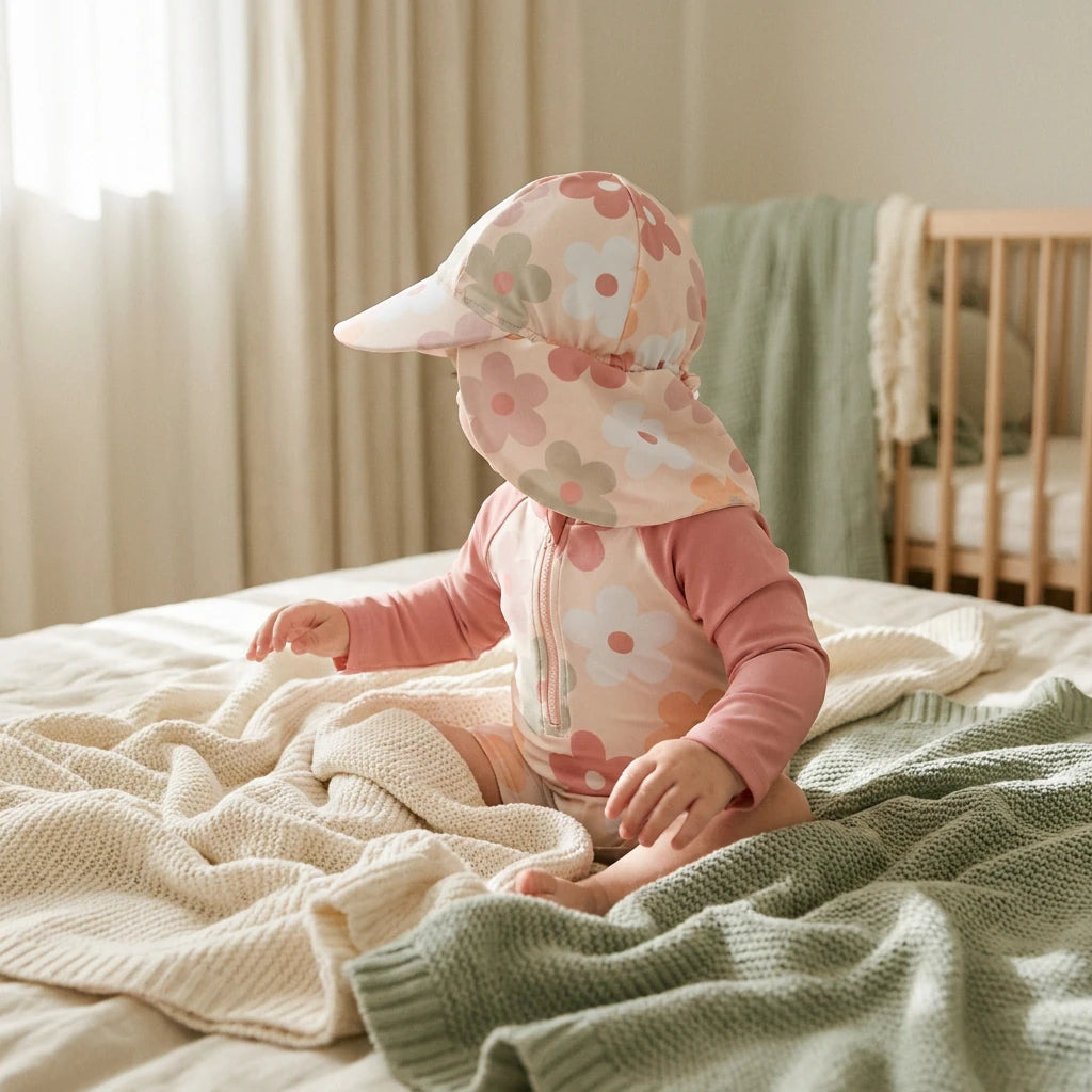 Combinaison Bebe Fleurs - Rose - Porté