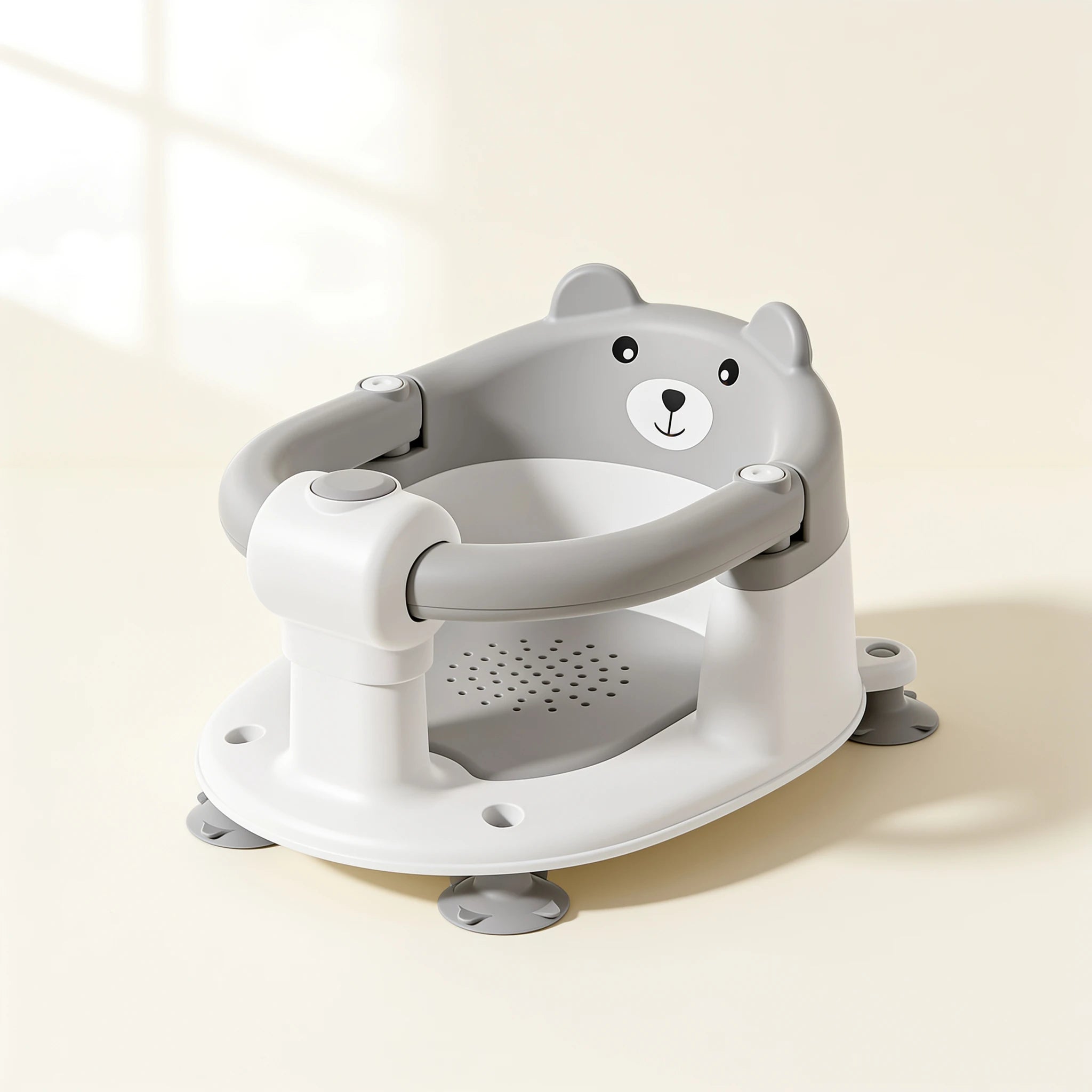 Transat de bain bébé enveloppant protection 360° – coloris Ourson gris