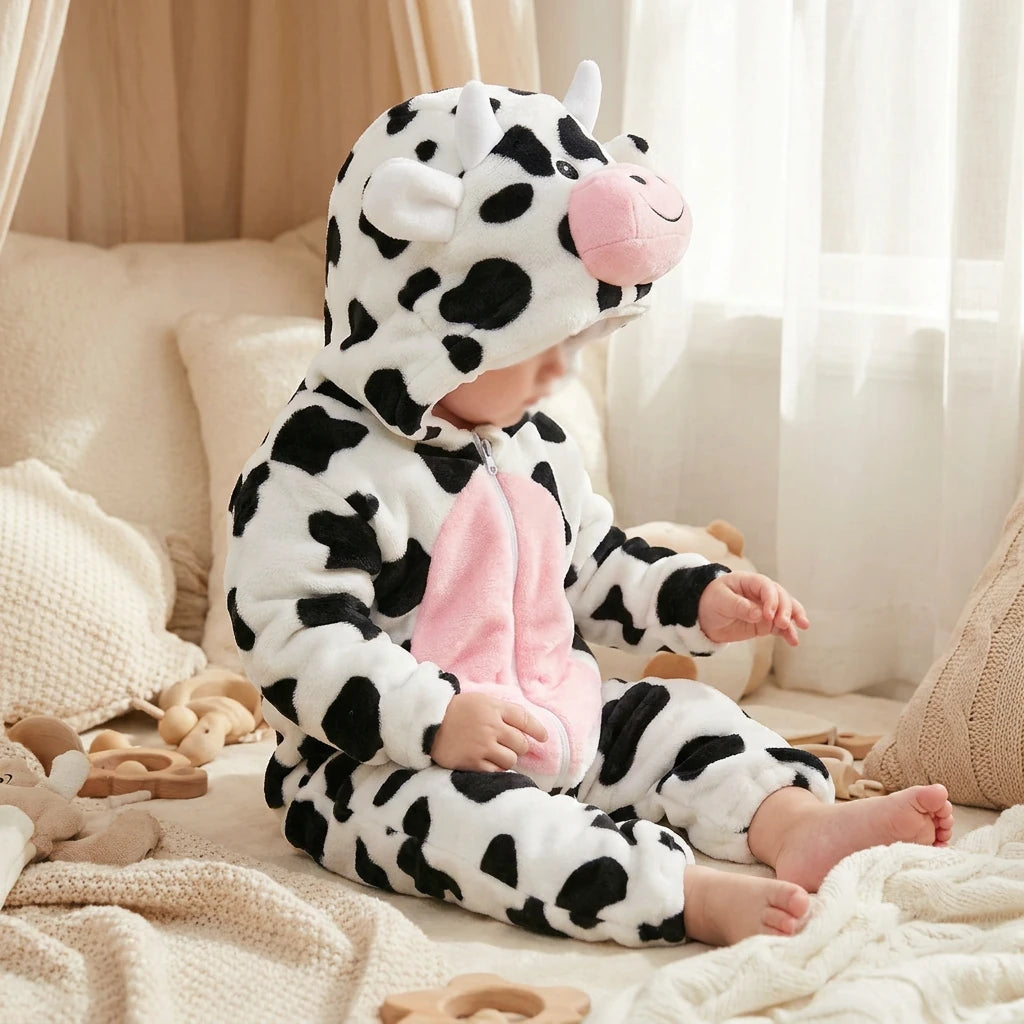 Combinaison Deguisement Bebe Herbivores - Vache - Porté