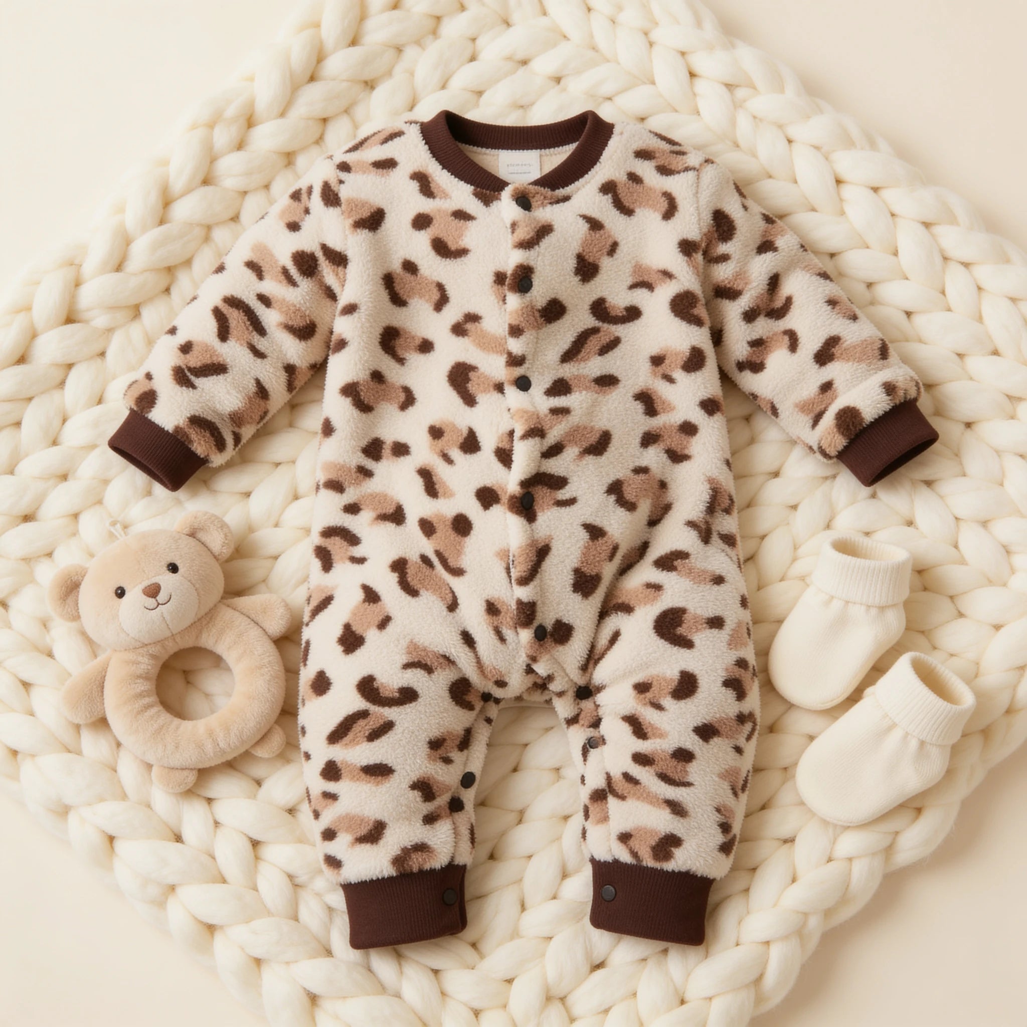 Combinaison Moumoute Bebe Animaux - Léopard - Cocon