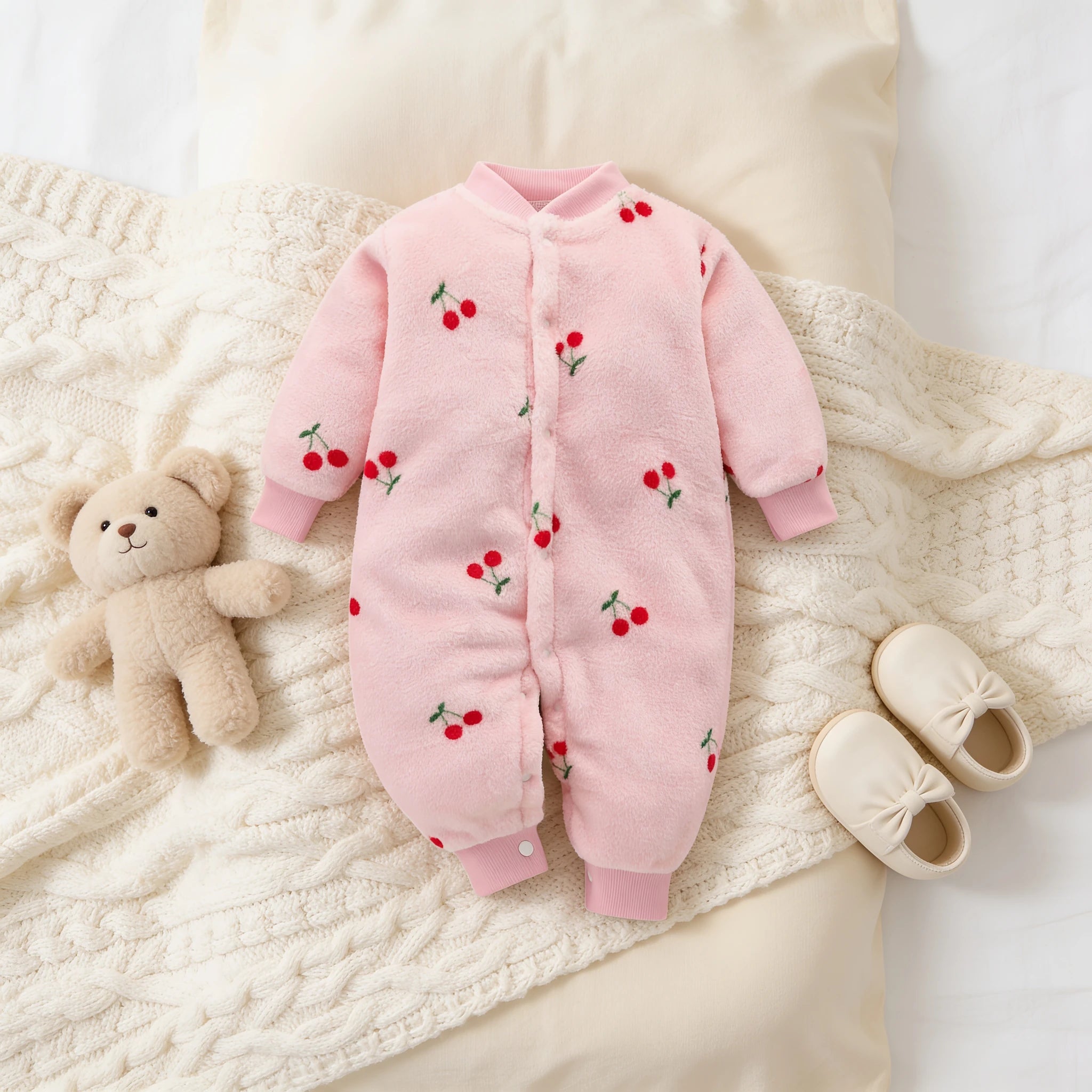 Combinaison Moumoute Bebe - Cerise - Cocon