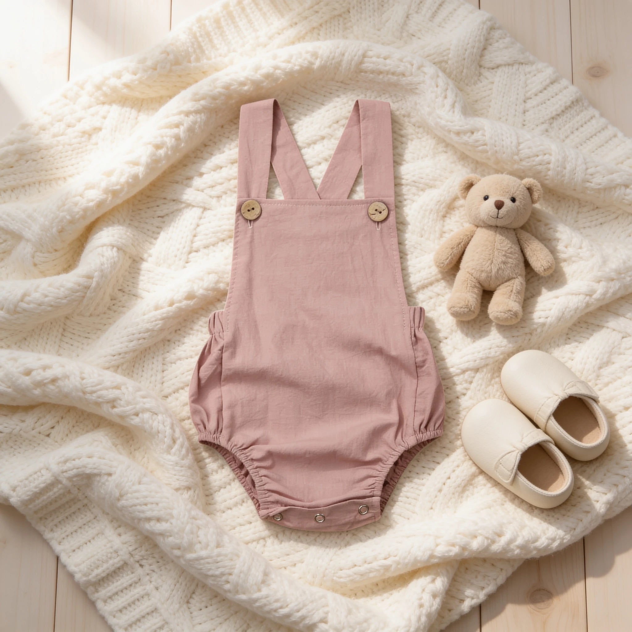 Combinaison Salopette Bebe Coloris - Marron - Cocon