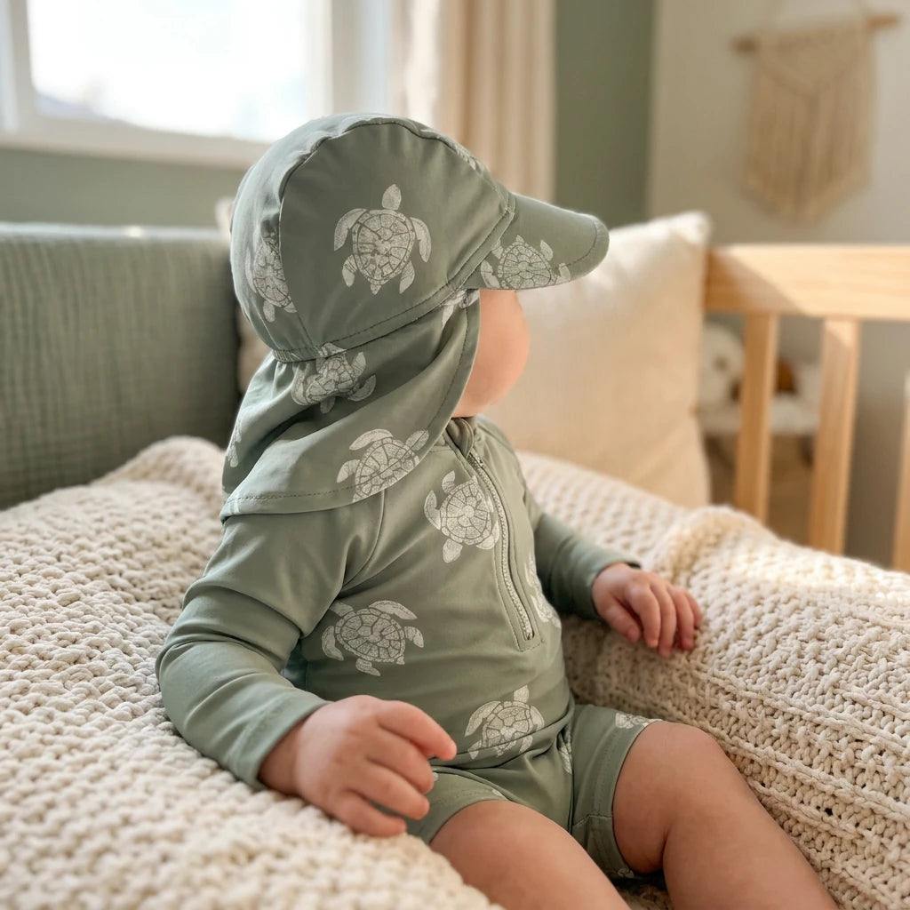Combinaison Tortue Bebe - Vert - Porté