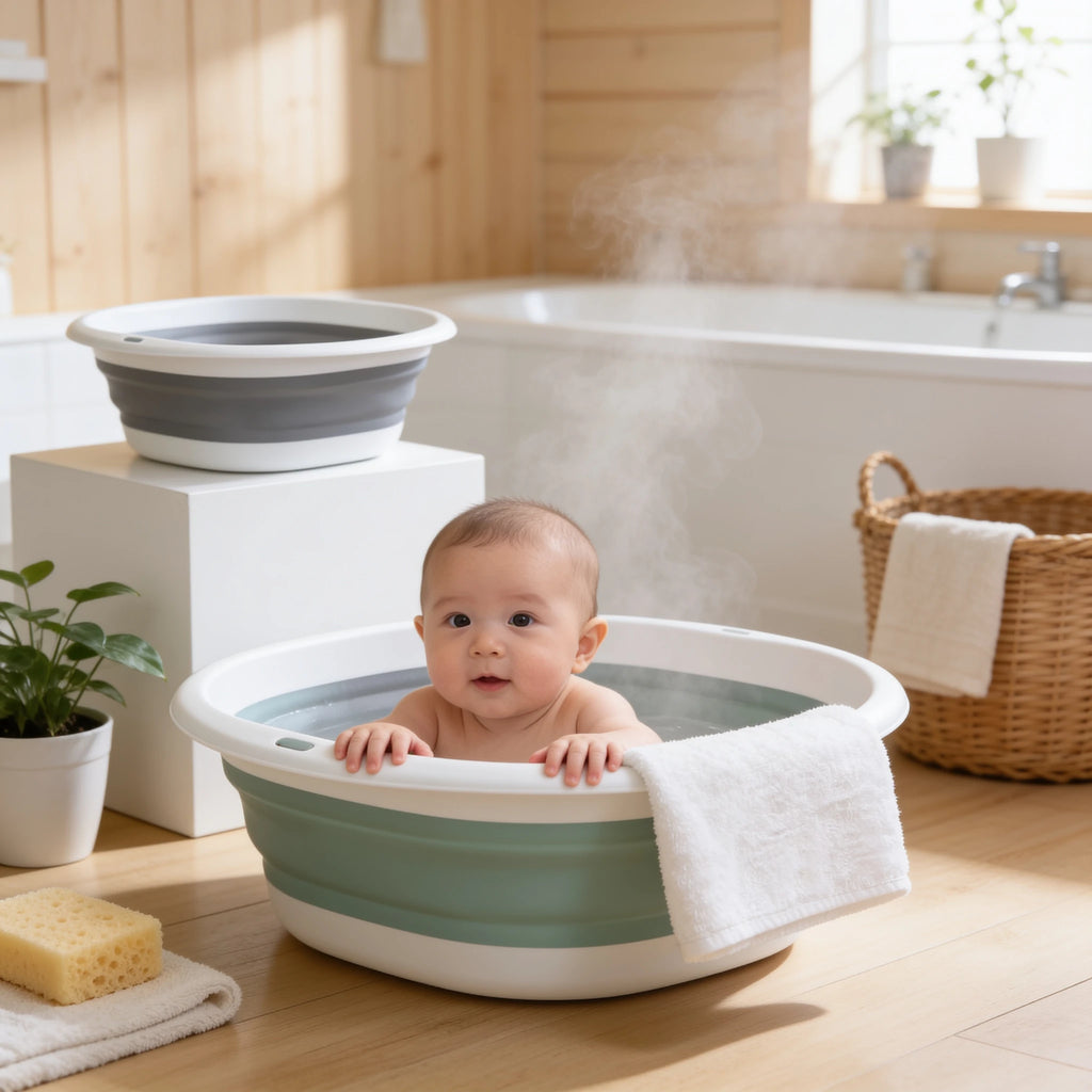 Baignoire bébé pliable compacte Petit Nid