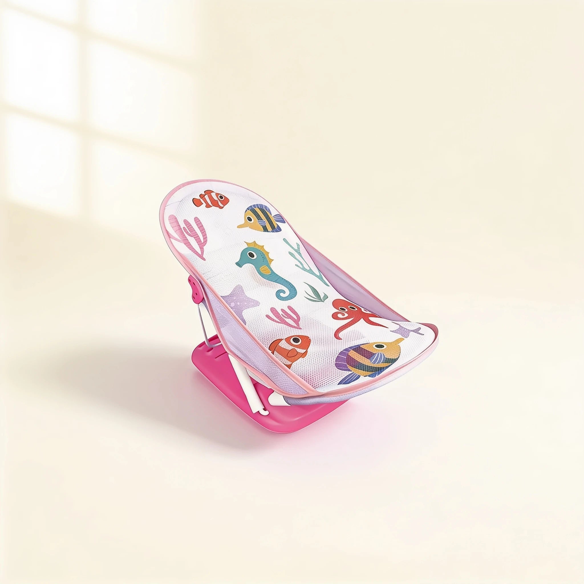 Transat de bain bébé poissons Nomade – coloris Rose