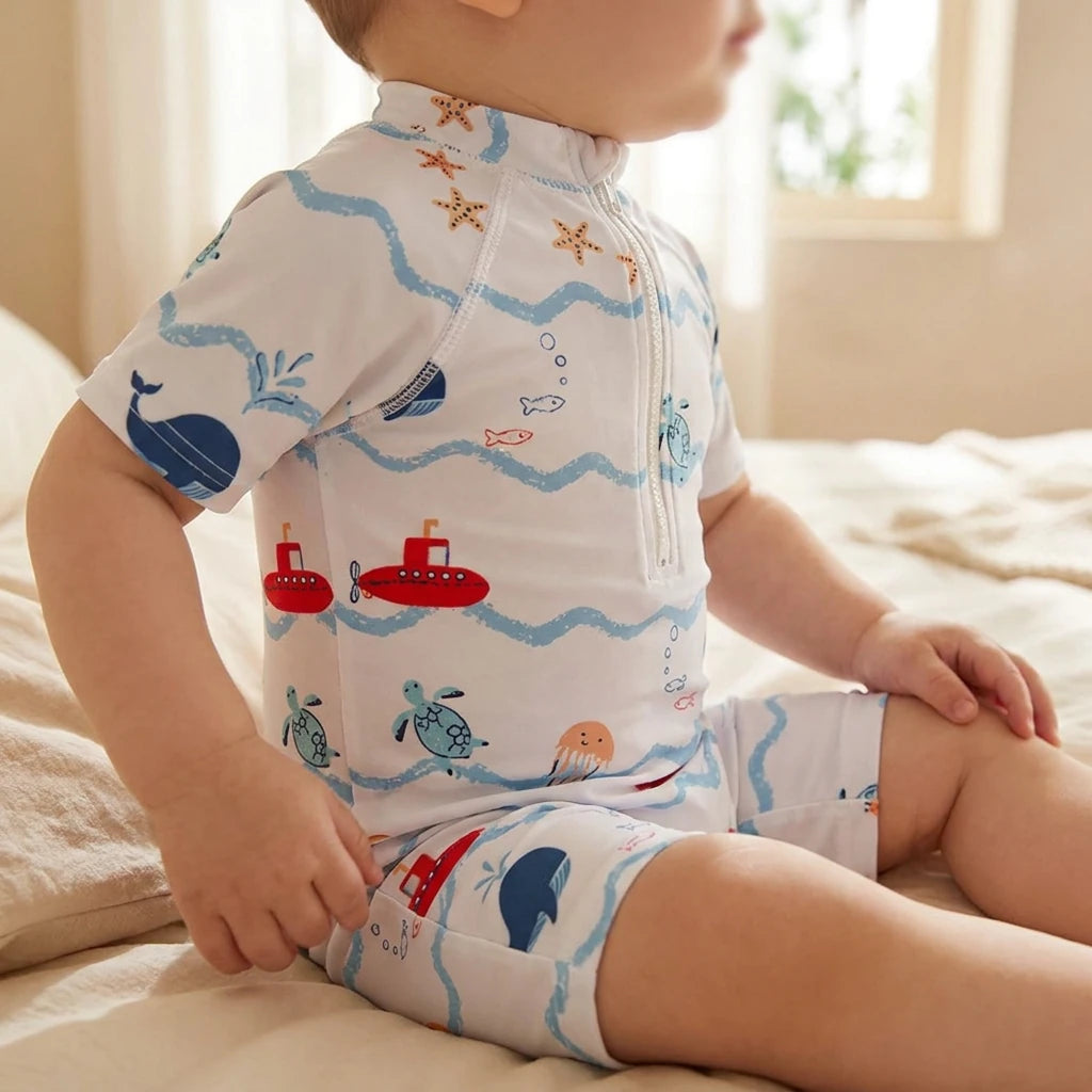 Combinaison Bebe Nageur Aqua - Océan - Porté
