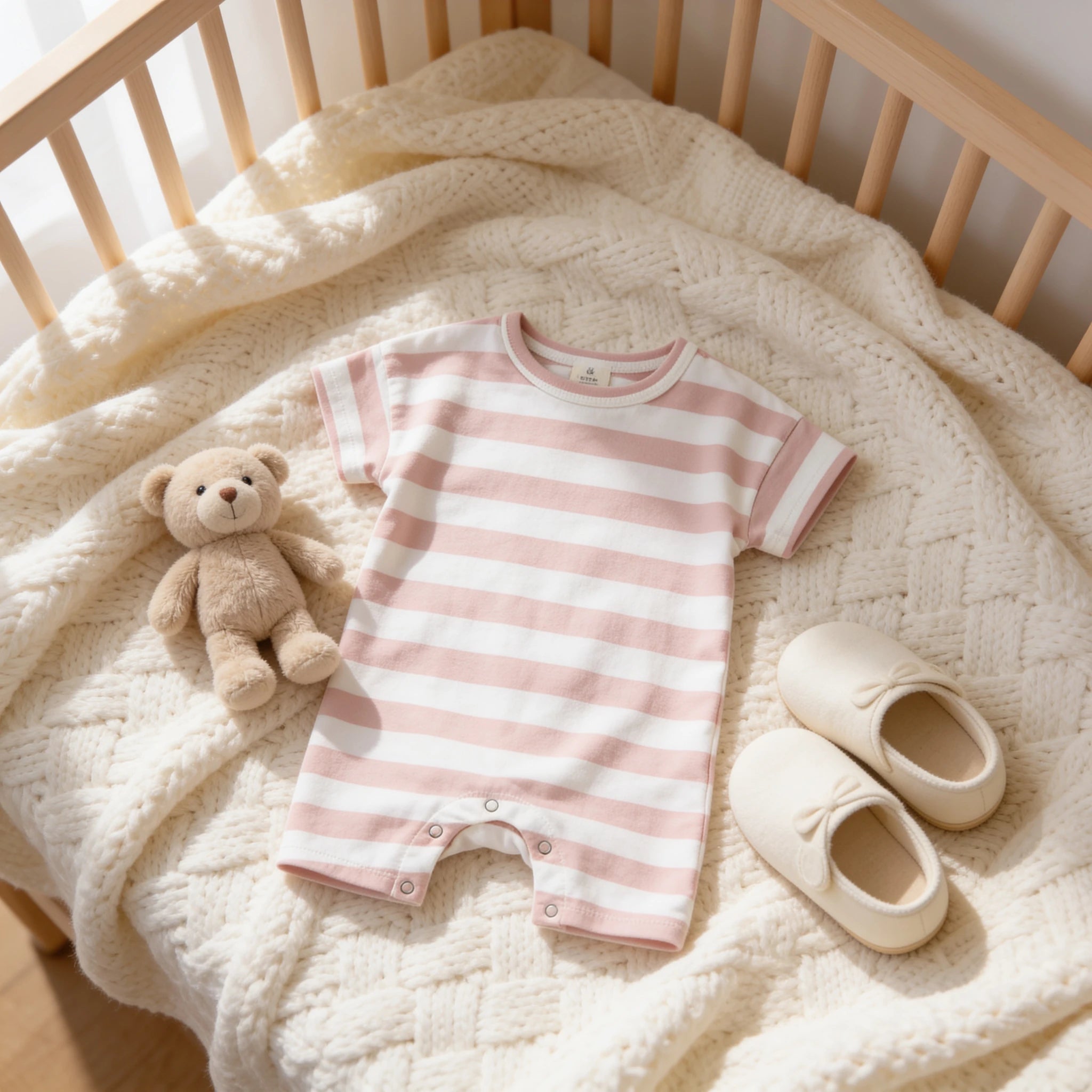 Combinaison Mariniere Bebe - Rose - Cocon