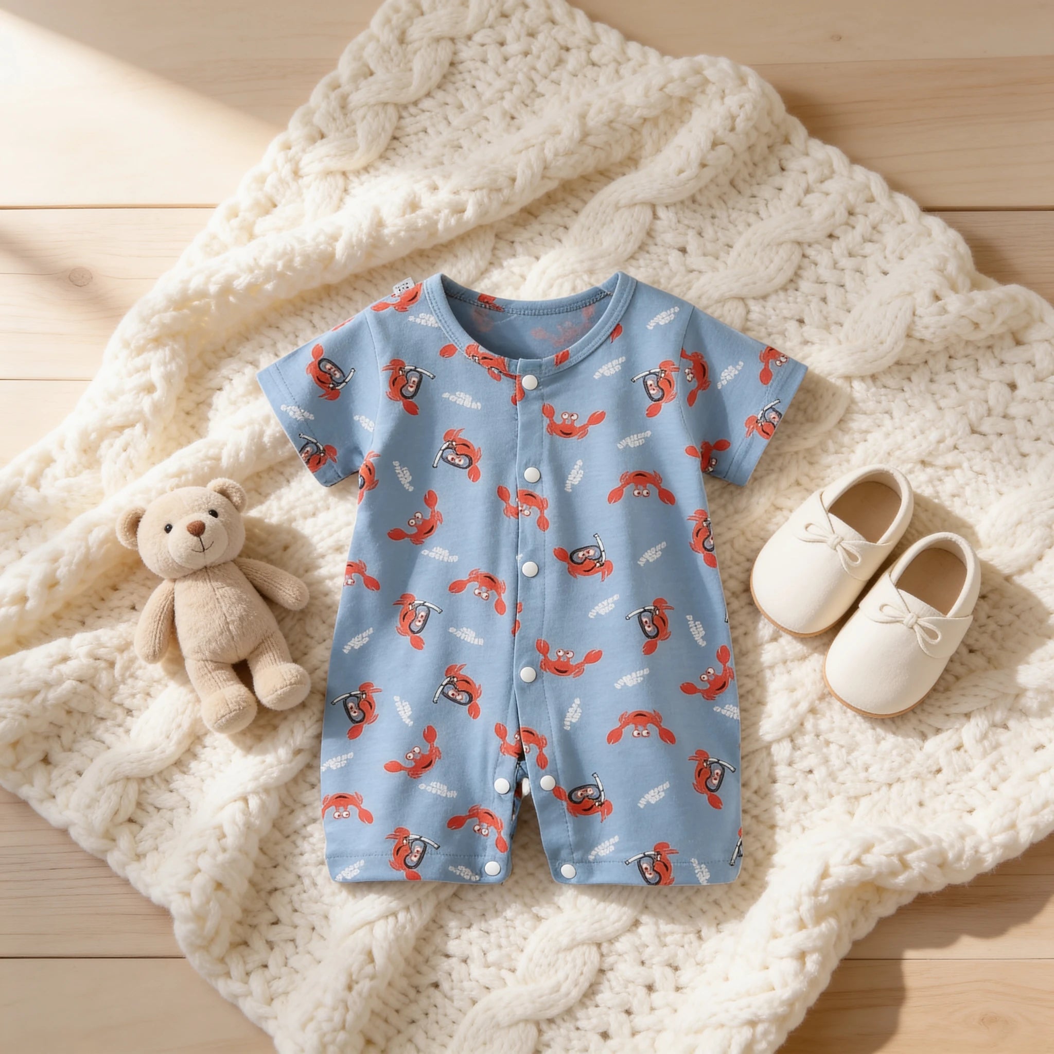 Combinaison Pyjama Bebe Nature - Crabes - Cocon