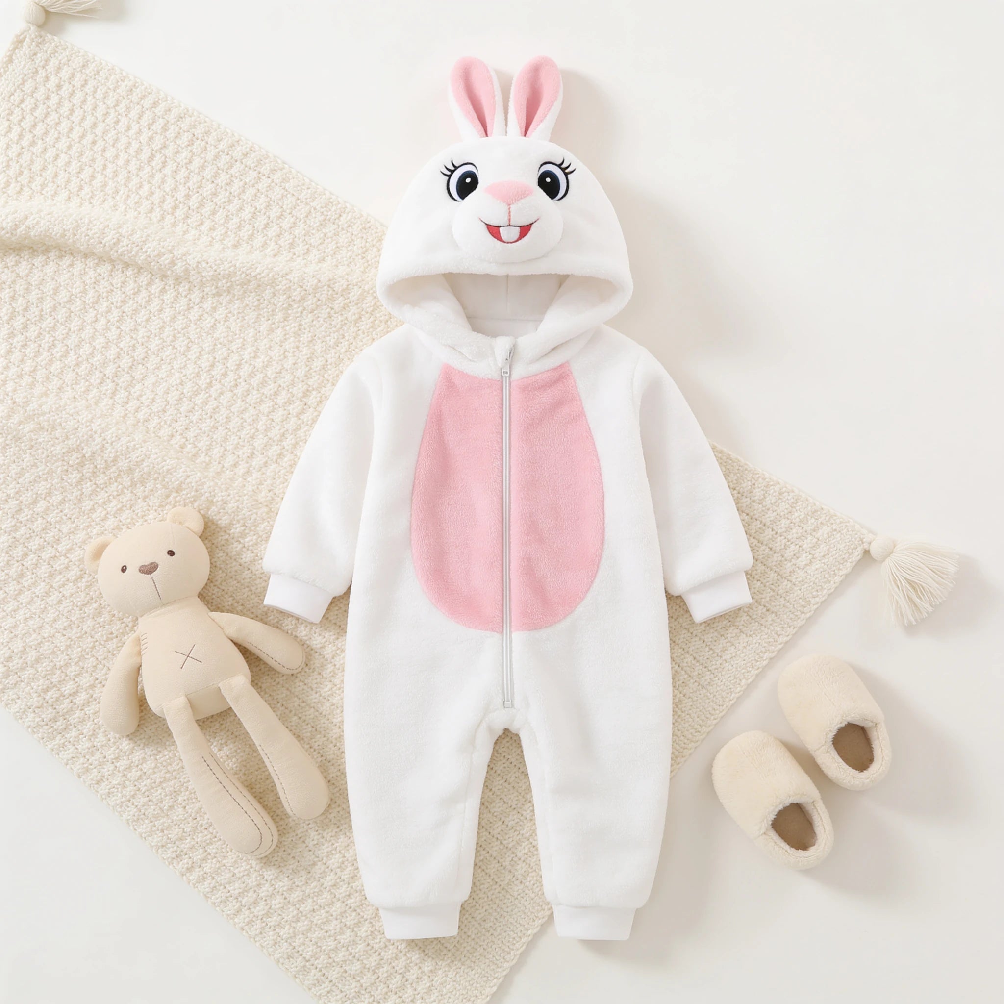 Combinaison Deguisement Bebe Lapin - Lapin Blanc - Cocon