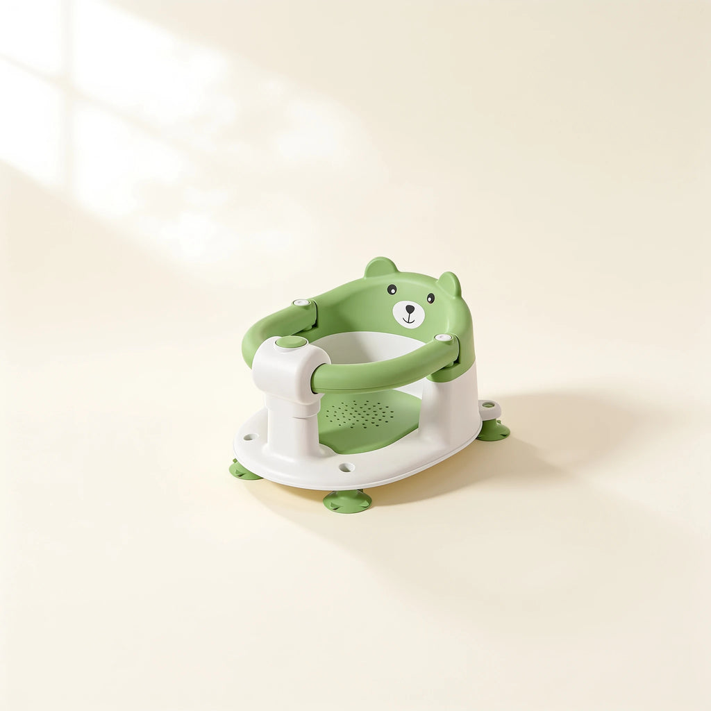Transat de bain bébé enveloppant protection 360° – coloris Ourson vert