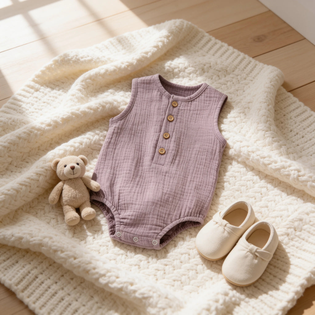 Combinaison Sans Manche Bebe - Violet - Cocon