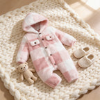 Combinaison Bebe Capuche Fourrure - Rose - Cocon