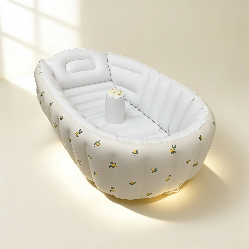 Baignoire bébé gonflable antidérapante Nounours – coloris Citrons