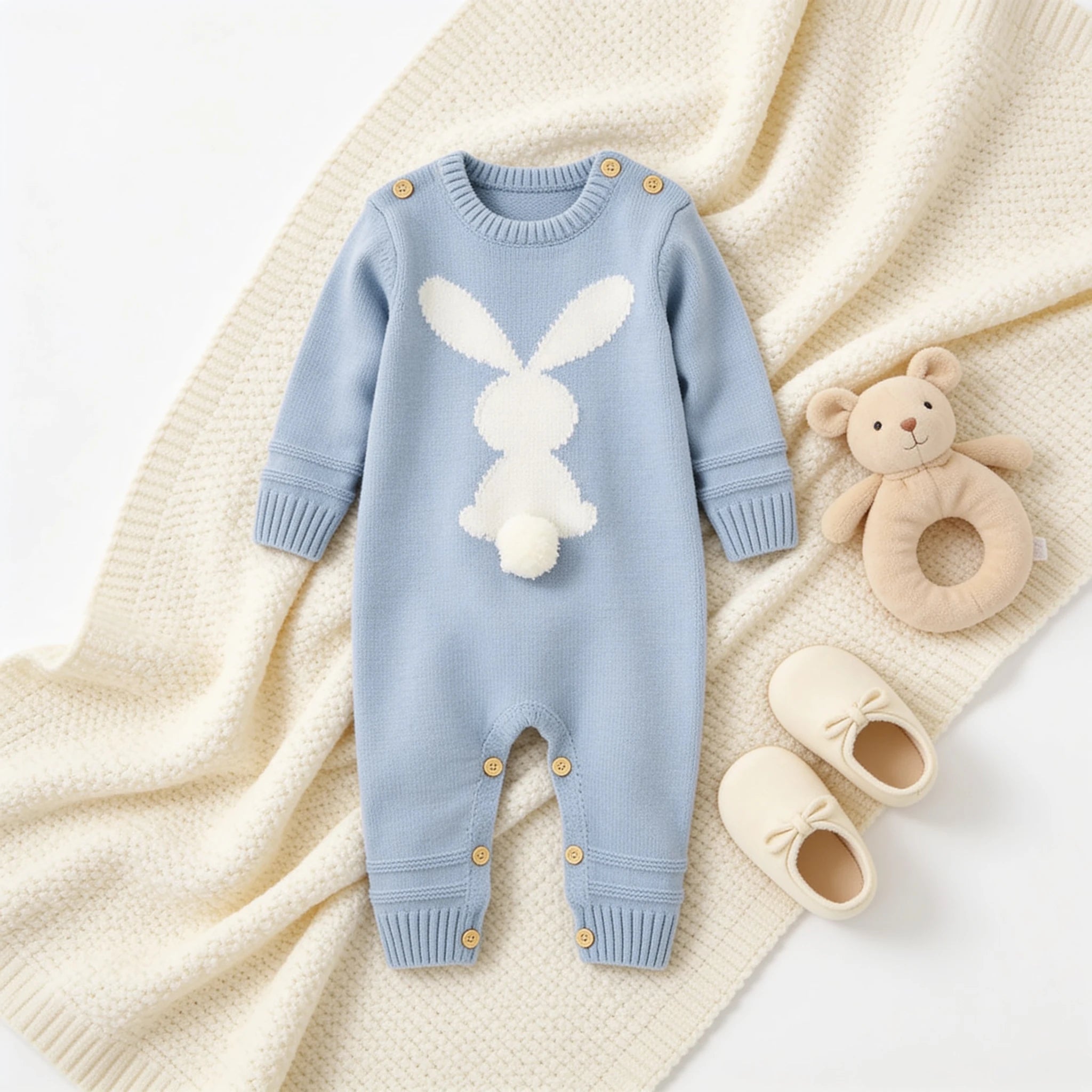 Combinaison Bébé Lapin - Bleu - Cocon