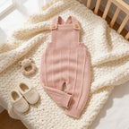 Combinaison Bebe Tricot Salopette - Rose Rayures - Cocon
