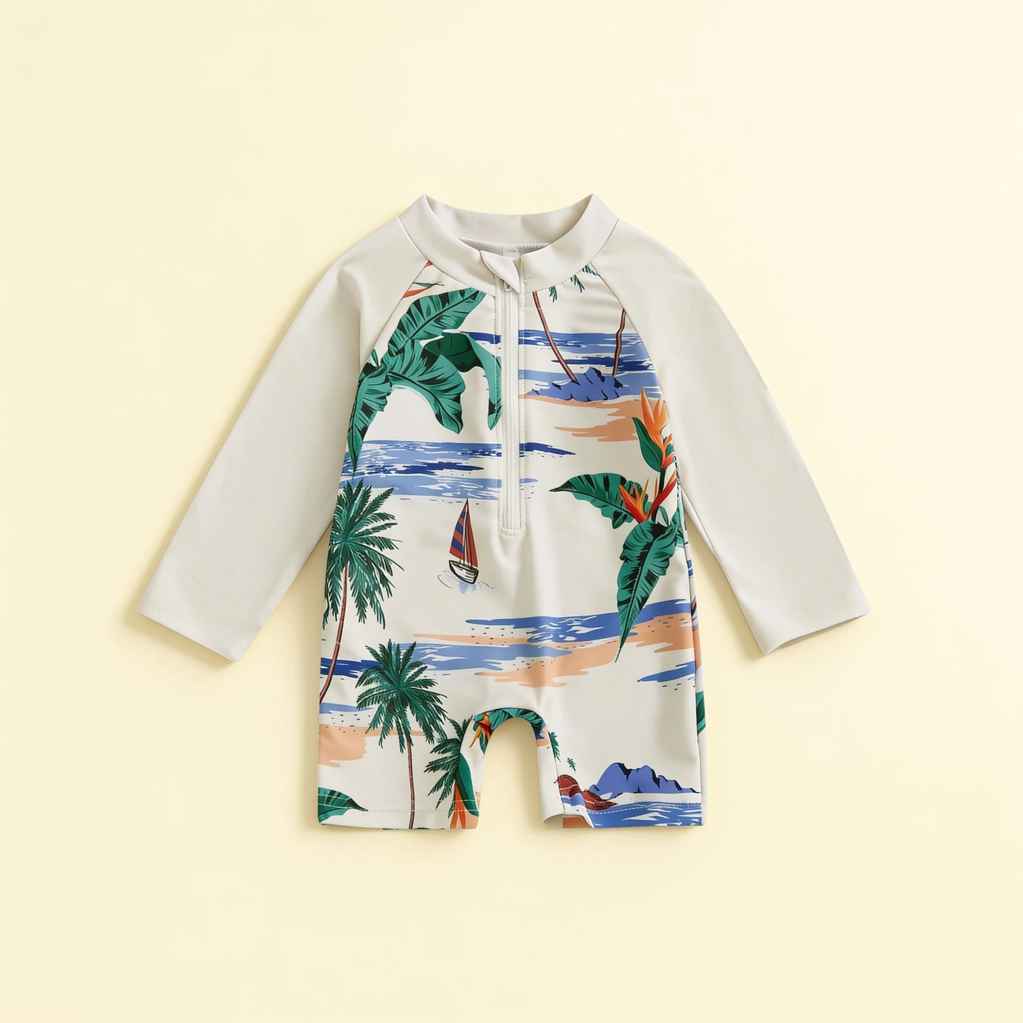 Combinaison De Plage Bebe Blanc - Blanc - Flat