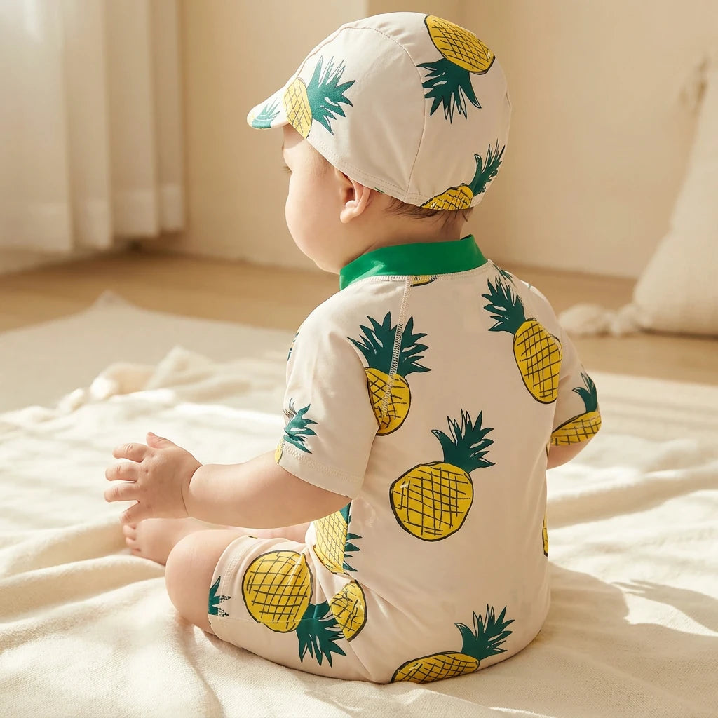 Combinaison Bebe Nageur - Ananas - Porté