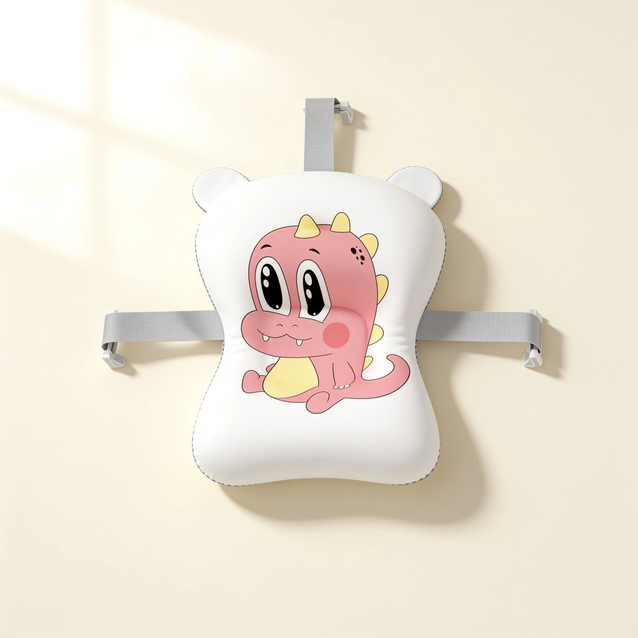 Coussin de baignoire bébé dinosaure Dino – coloris Rose