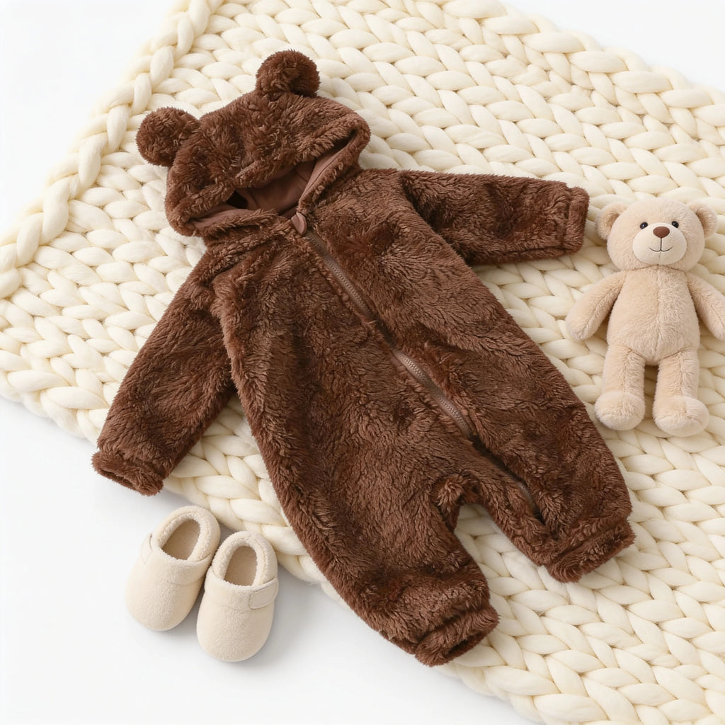 Combinaison polaire pour bebe - Marron - Cocon