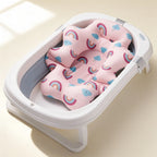 Coussin de baignoire bébé antidérapant Arc-en-ciel – coloris Ciel Rose