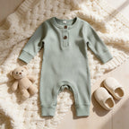 Combinaison Bébé Interieur Coton - Vert - Cocon